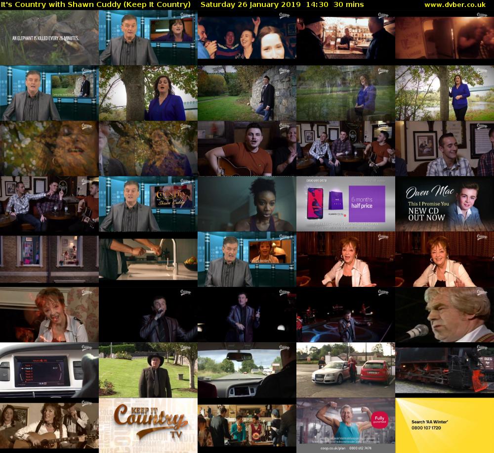 It's Country with Shawn Cuddy (Keep It Country) Saturday 26 January 2019 14:30 - 15:00