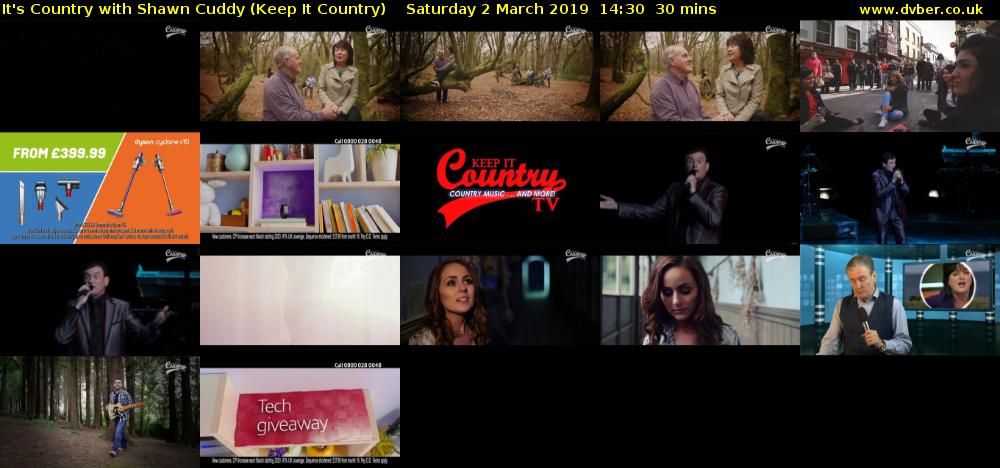 It's Country with Shawn Cuddy (Keep It Country) Saturday 2 March 2019 14:30 - 15:00