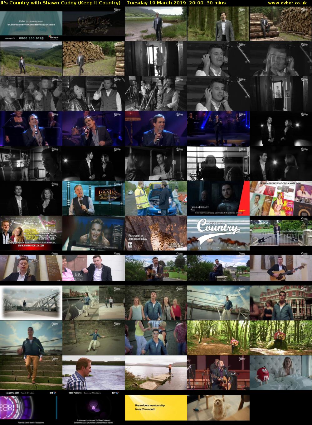 It's Country with Shawn Cuddy (Keep It Country) Tuesday 19 March 2019 20:00 - 20:30