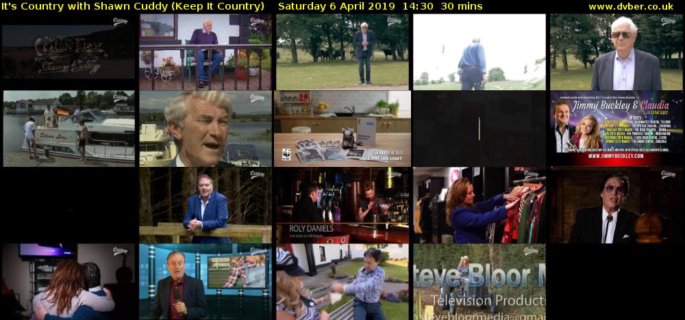 It's Country with Shawn Cuddy (Keep It Country) Saturday 6 April 2019 14:30 - 15:00