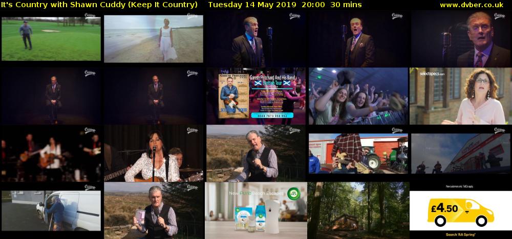 It's Country with Shawn Cuddy (Keep It Country) Tuesday 14 May 2019 20:00 - 20:30