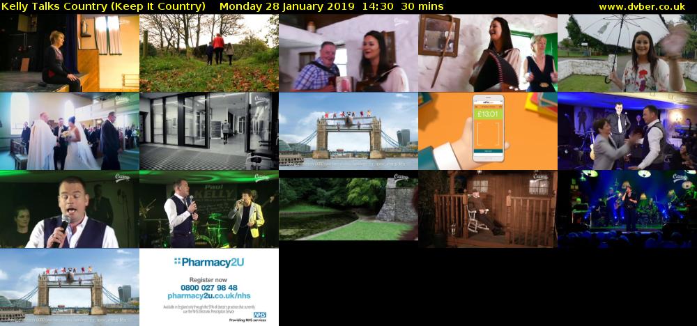 Kelly Talks Country (Keep It Country) Monday 28 January 2019 14:30 - 15:00