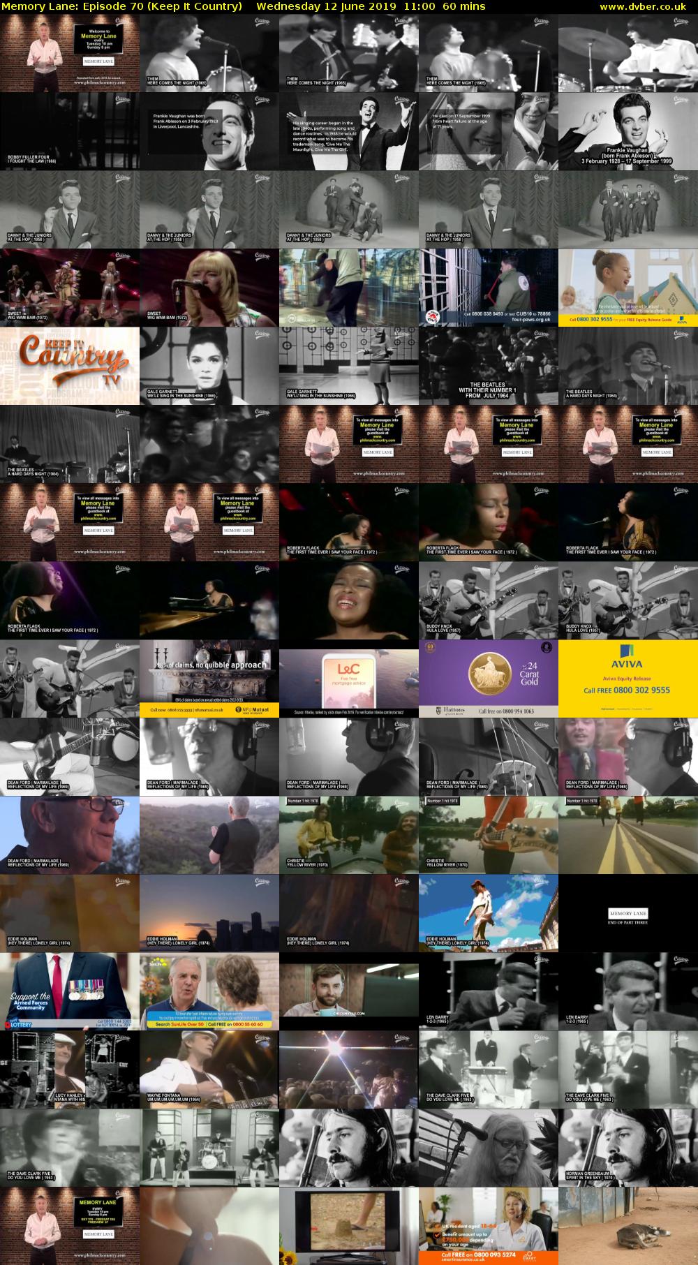 Memory Lane: Episode 70 (Keep It Country) Wednesday 12 June 2019 11:00 - 12:00