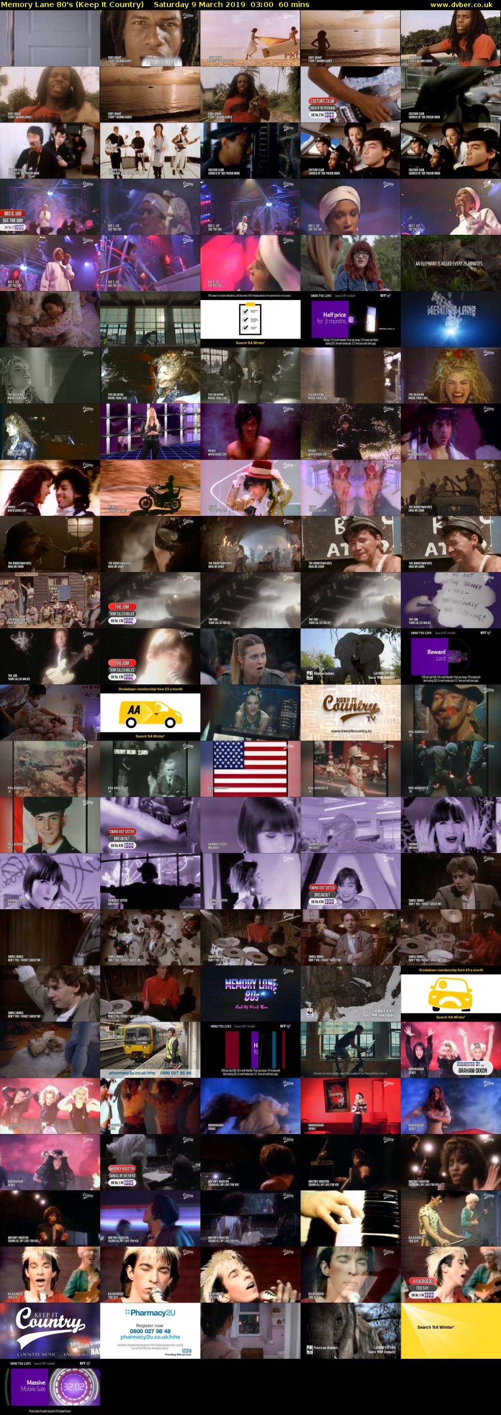 Memory Lane 80's (Keep It Country) Saturday 9 March 2019 03:00 - 04:00