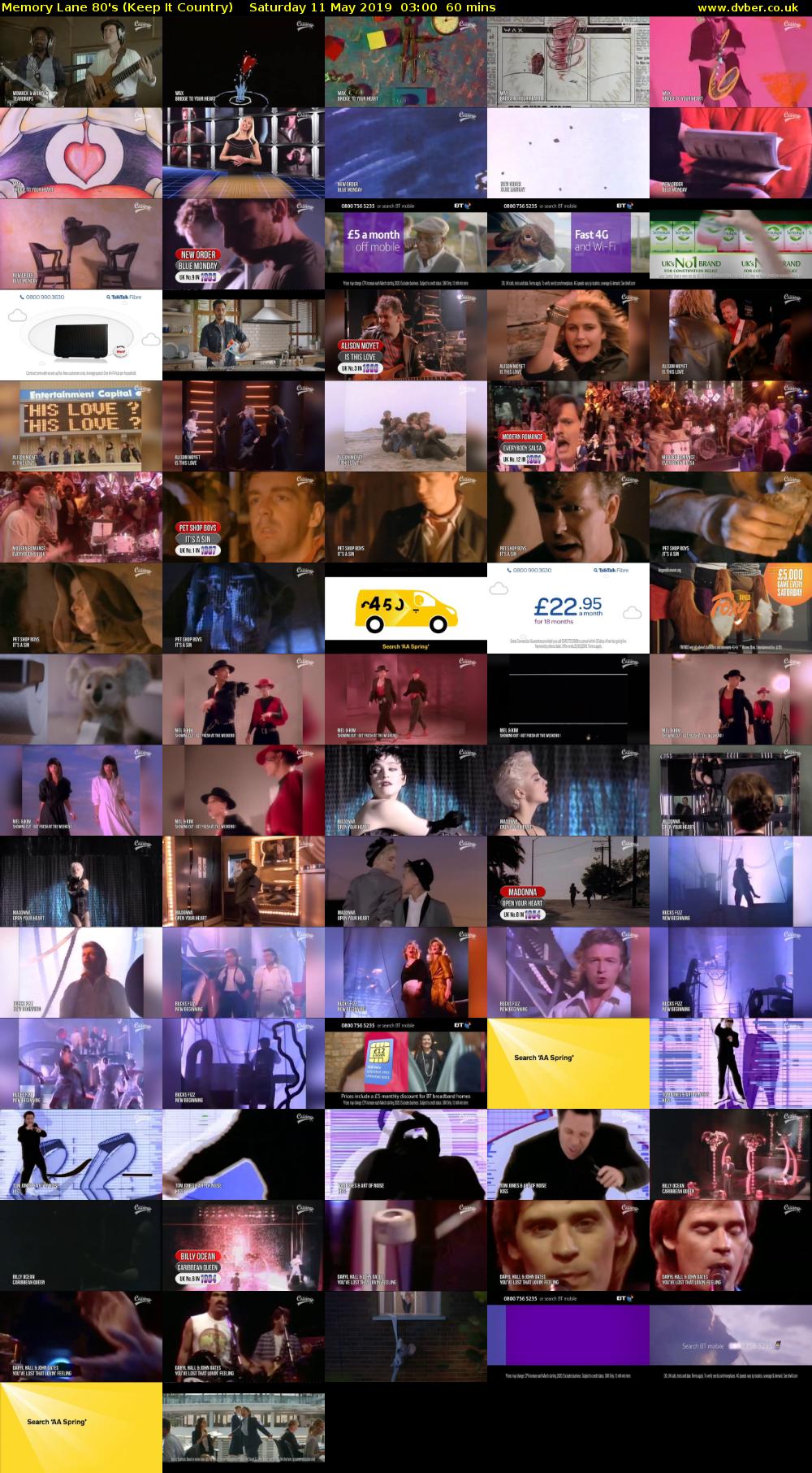Memory Lane 80's (Keep It Country) Saturday 11 May 2019 03:00 - 04:00