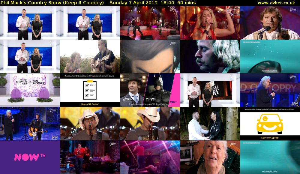 Phil Mack's Country Show (Keep It Country) Sunday 7 April 2019 18:00 - 19:00