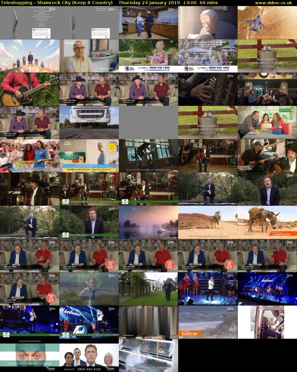 Teleshopping - Shamrock City (Keep It Country) Thursday 24 January 2019 13:00 - 14:00