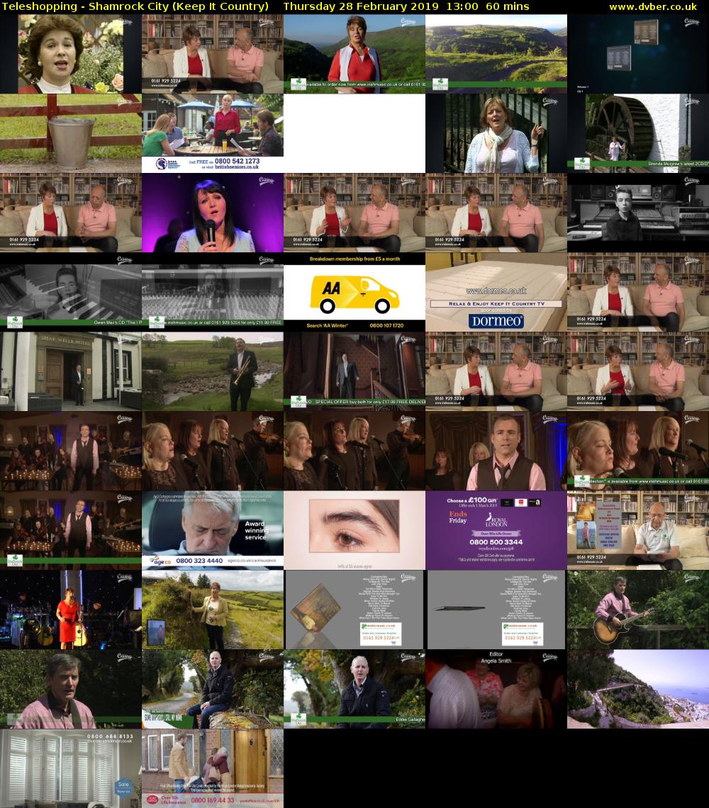 Teleshopping - Shamrock City (Keep It Country) Thursday 28 February 2019 13:00 - 14:00