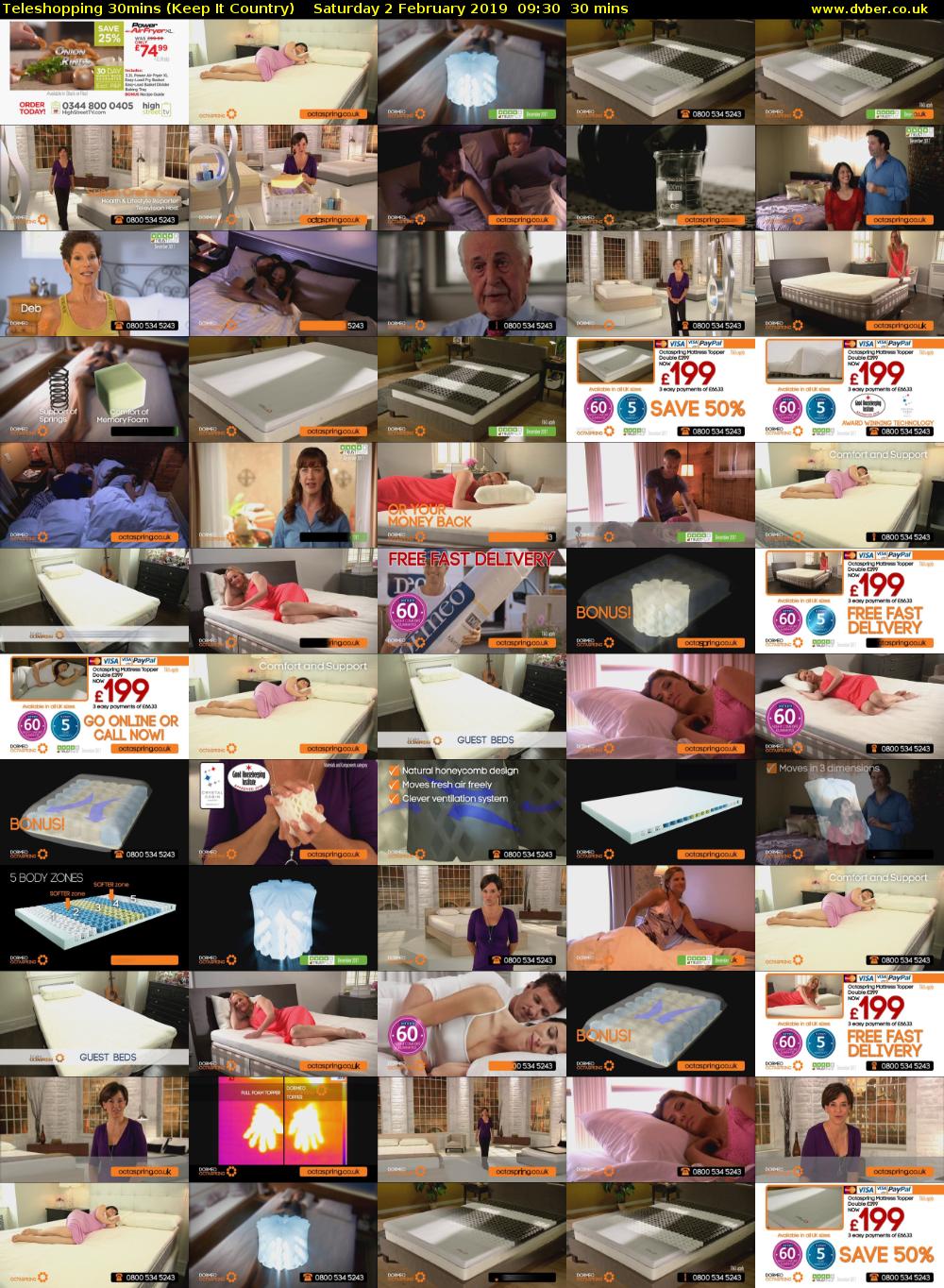 Teleshopping 30mins (Keep It Country) Saturday 2 February 2019 09:30 - 10:00