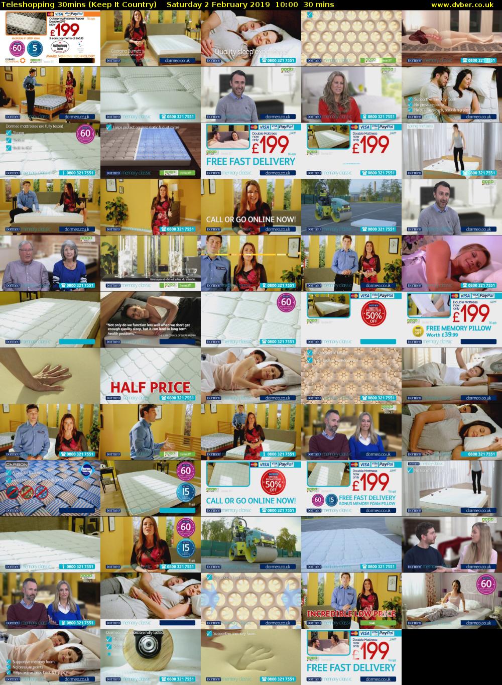 Teleshopping 30mins (Keep It Country) Saturday 2 February 2019 10:00 - 10:30