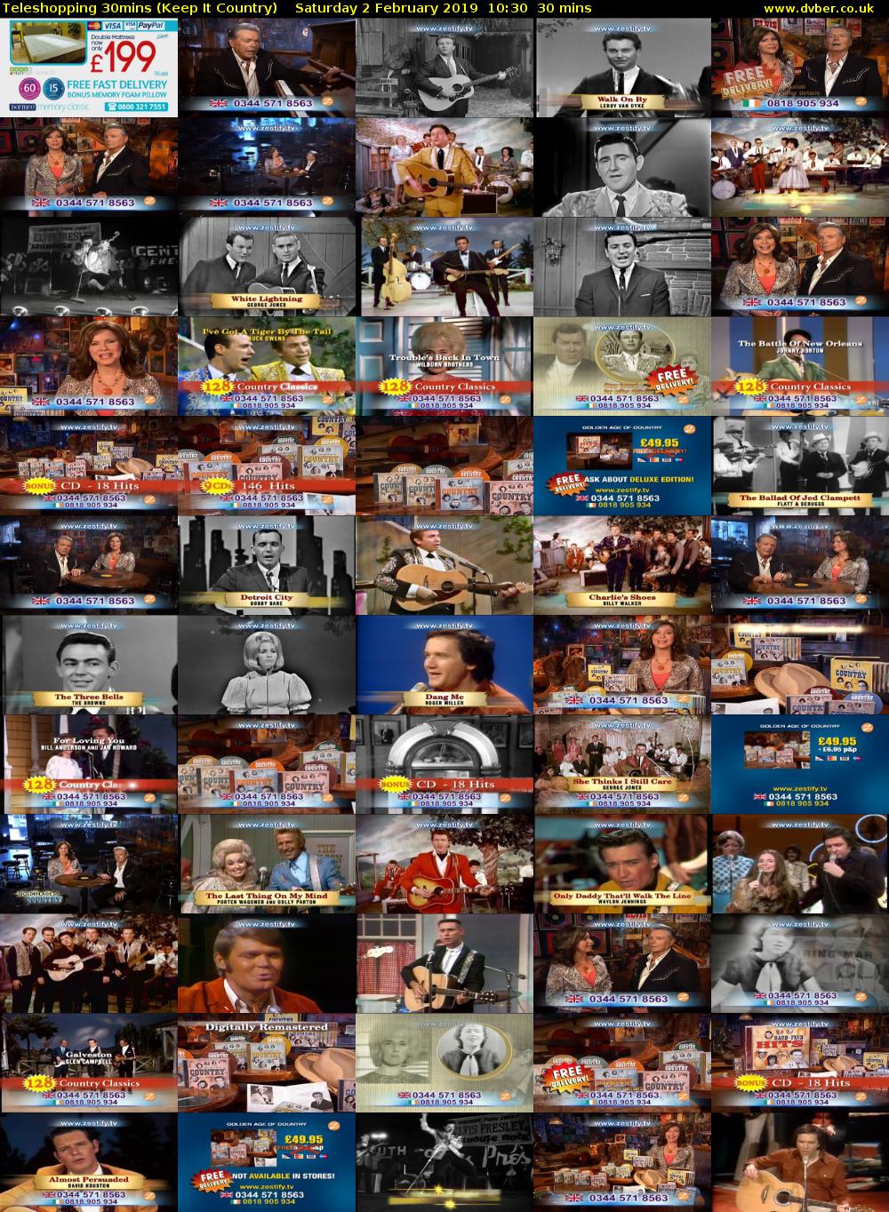 Teleshopping 30mins (Keep It Country) Saturday 2 February 2019 10:30 - 11:00