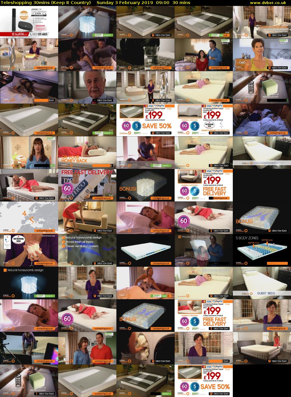 Teleshopping 30mins (Keep It Country) Sunday 3 February 2019 09:00 - 09:30