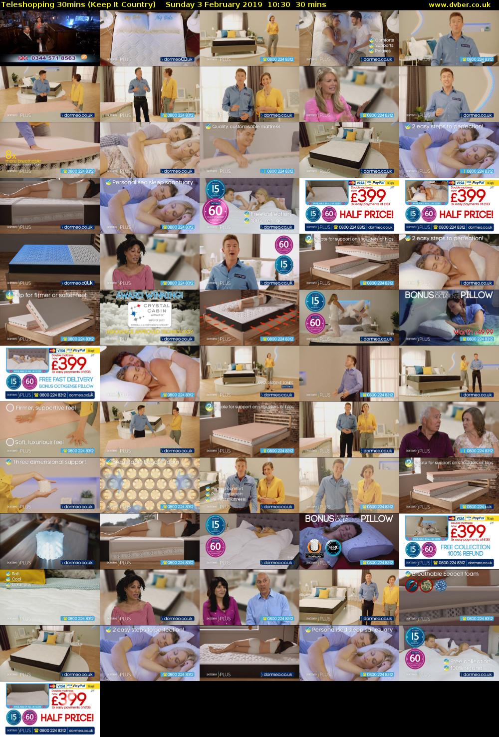 Teleshopping 30mins (Keep It Country) Sunday 3 February 2019 10:30 - 11:00