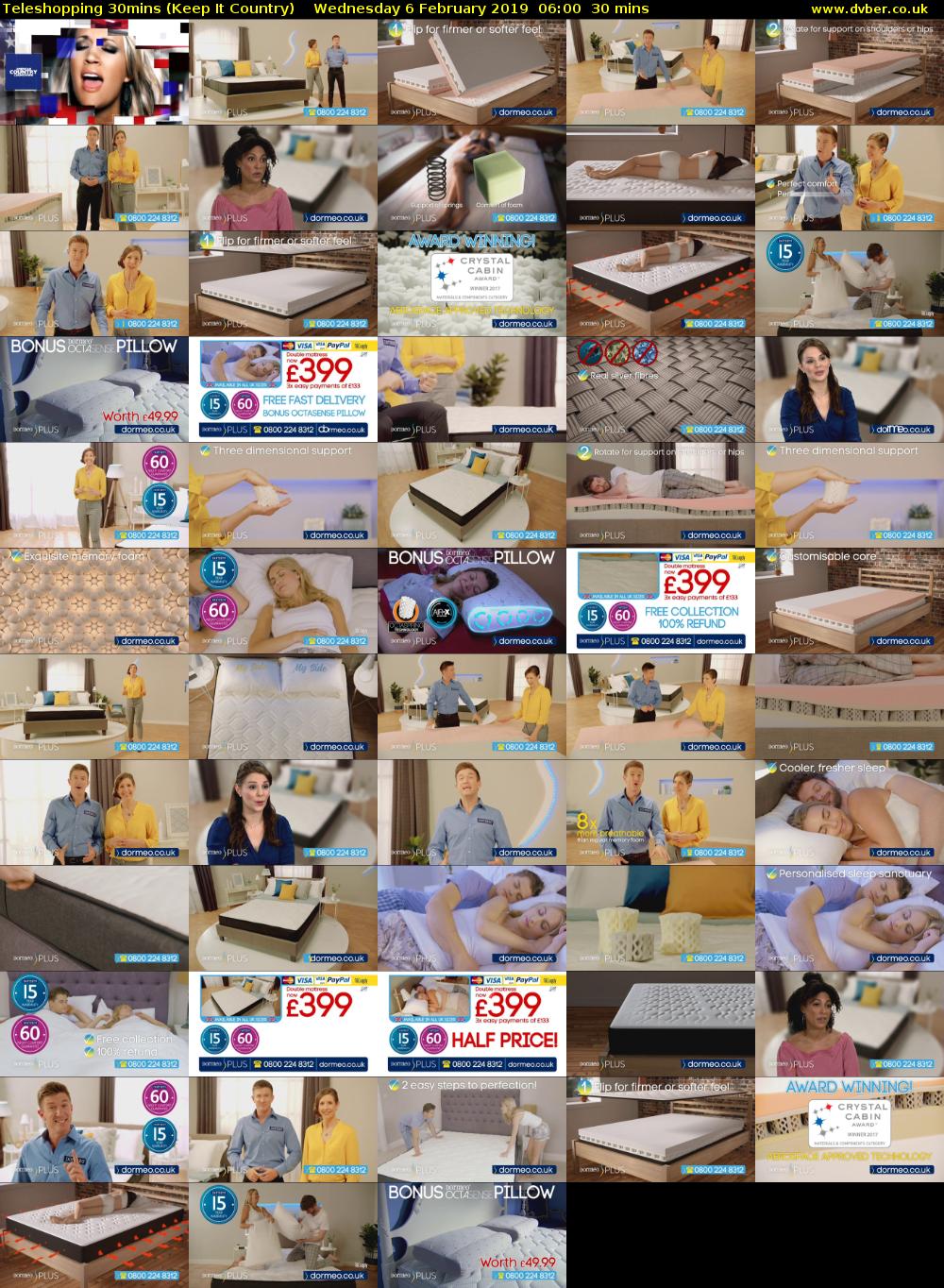 Teleshopping 30mins (Keep It Country) Wednesday 6 February 2019 06:00 - 06:30