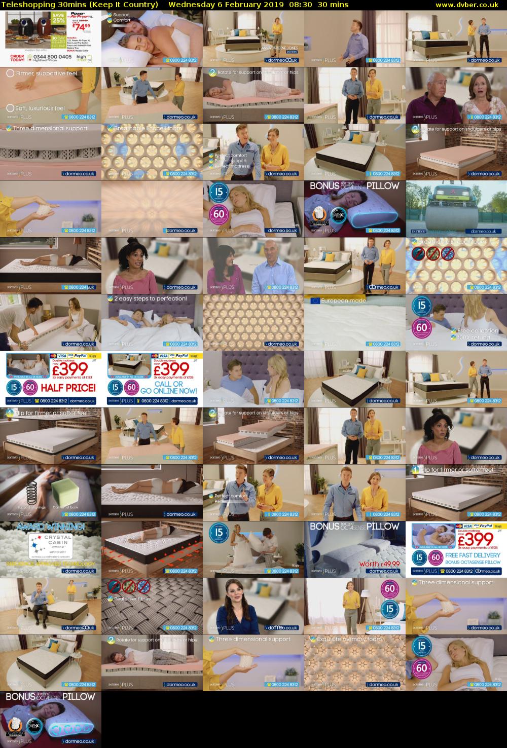 Teleshopping 30mins (Keep It Country) Wednesday 6 February 2019 08:30 - 09:00