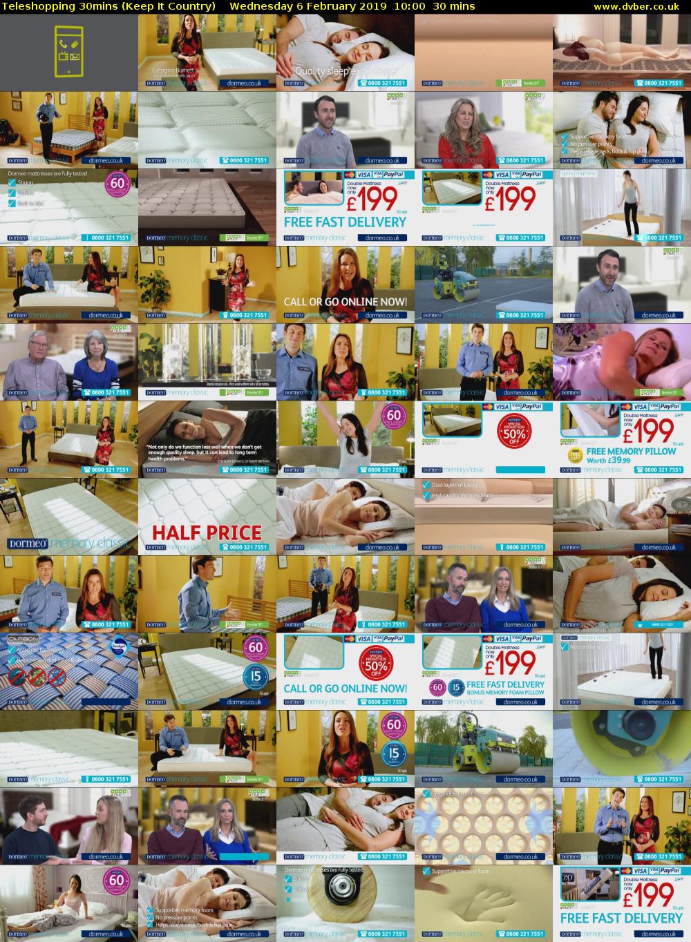 Teleshopping 30mins (Keep It Country) Wednesday 6 February 2019 10:00 - 10:30