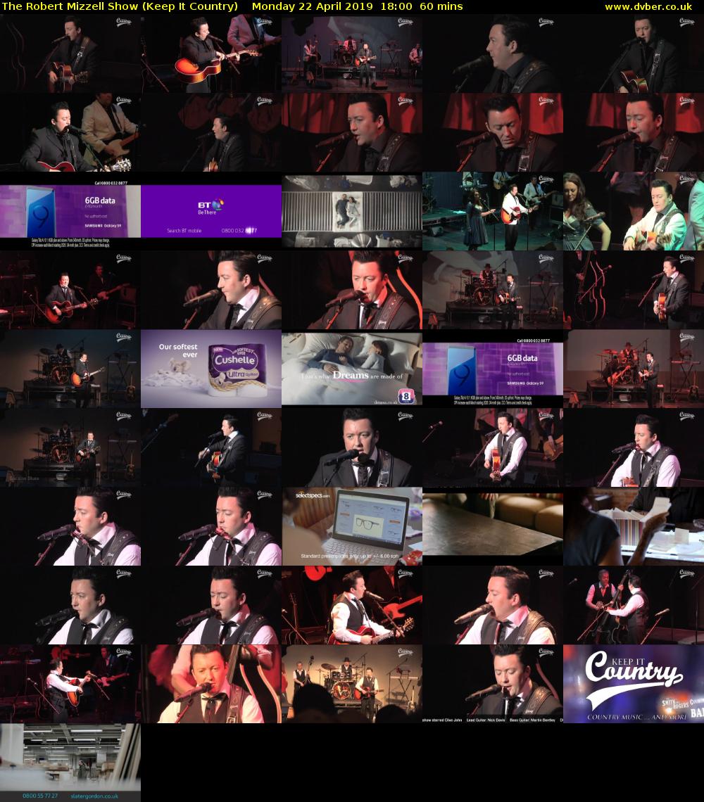 The Robert Mizzell Show (Keep It Country) Monday 22 April 2019 18:00 - 19:00