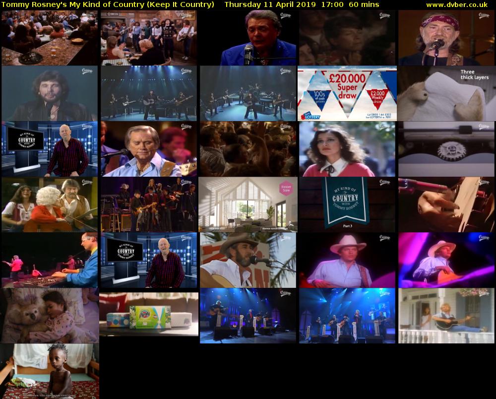 Tommy Rosney's My Kind of Country (Keep It Country) Thursday 11 April 2019 17:00 - 18:00