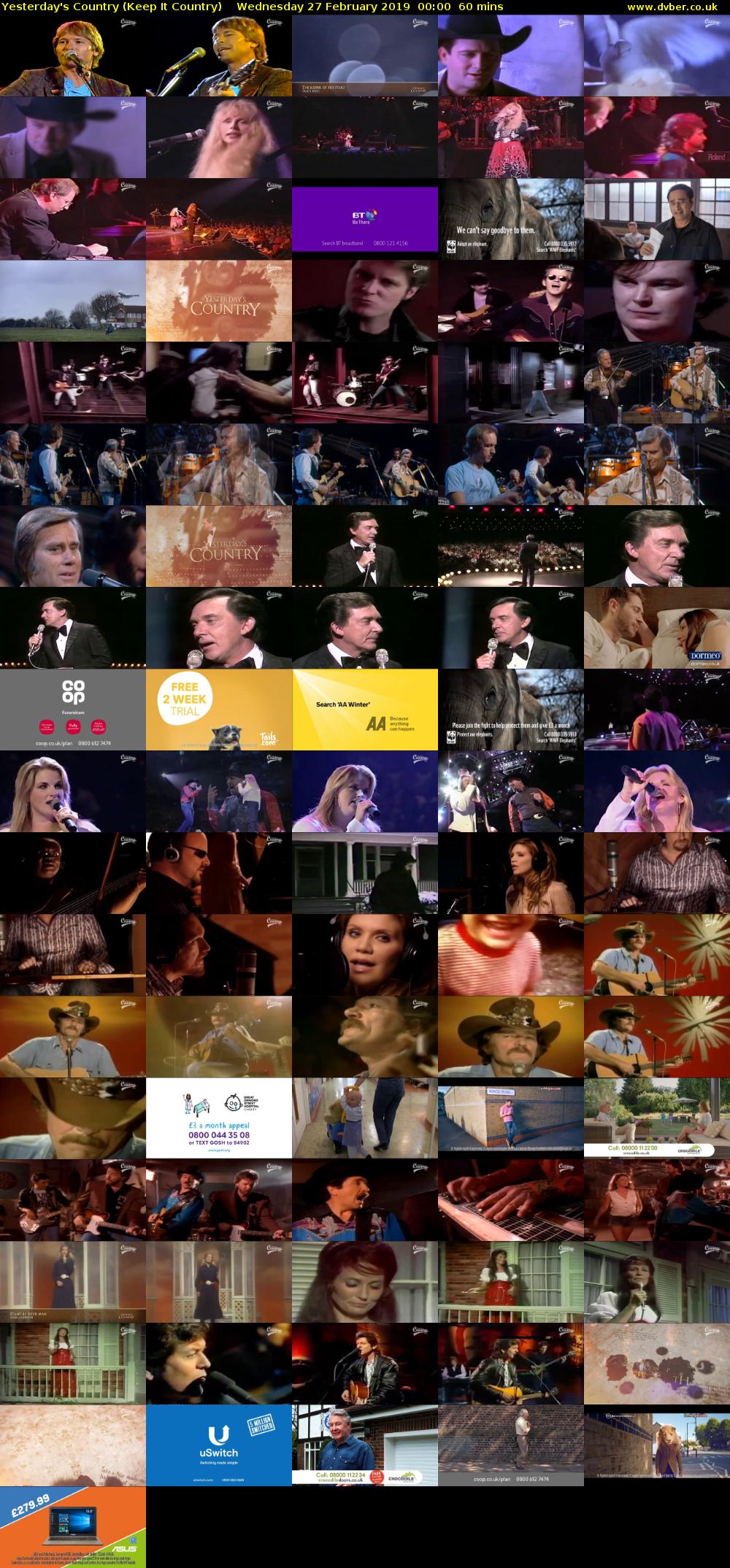 Yesterday's Country (Keep It Country) Wednesday 27 February 2019 00:00 - 01:00
