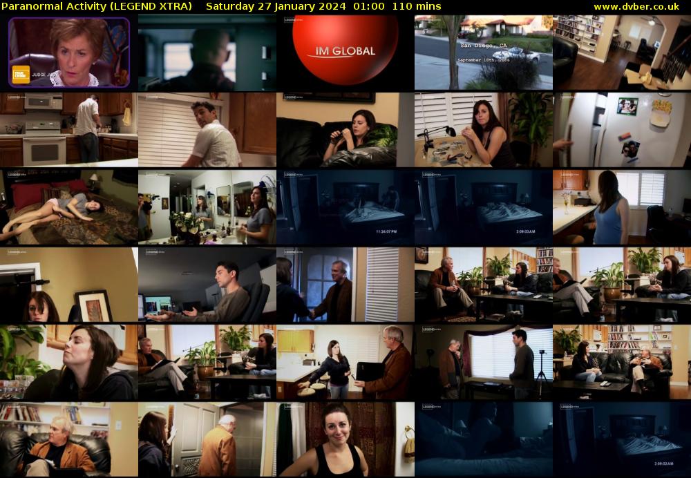 Paranormal Activity (LEGEND XTRA) Saturday 27 January 2024 01:00 - 02:50