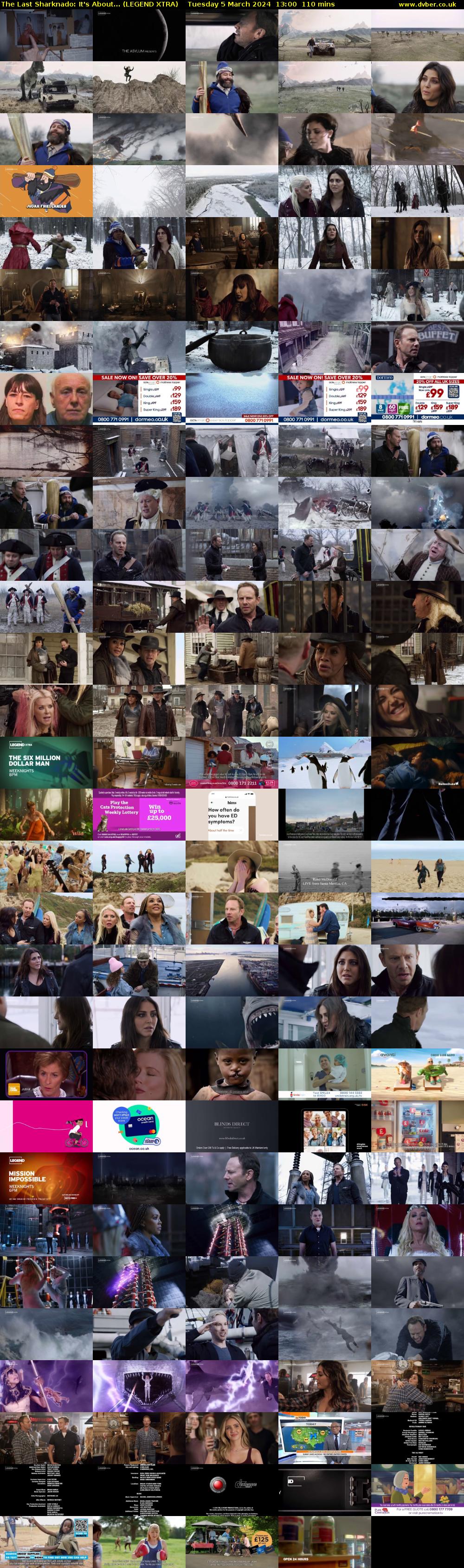 The Last Sharknado: It's About... (LEGEND XTRA) Tuesday 5 March 2024 13:00 - 14:50
