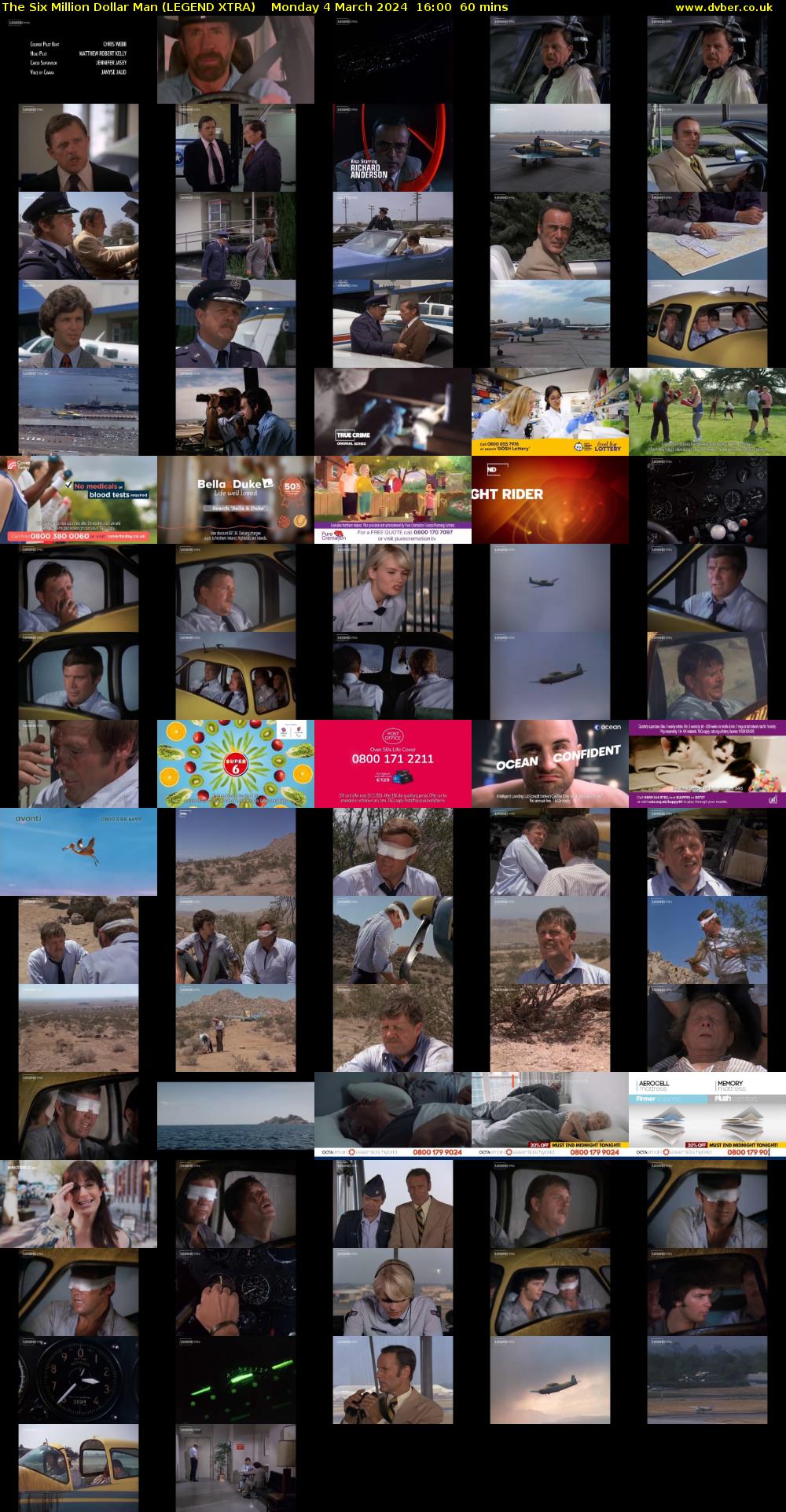 The Six Million Dollar Man (LEGEND XTRA) Monday 4 March 2024 16:00 - 17:00