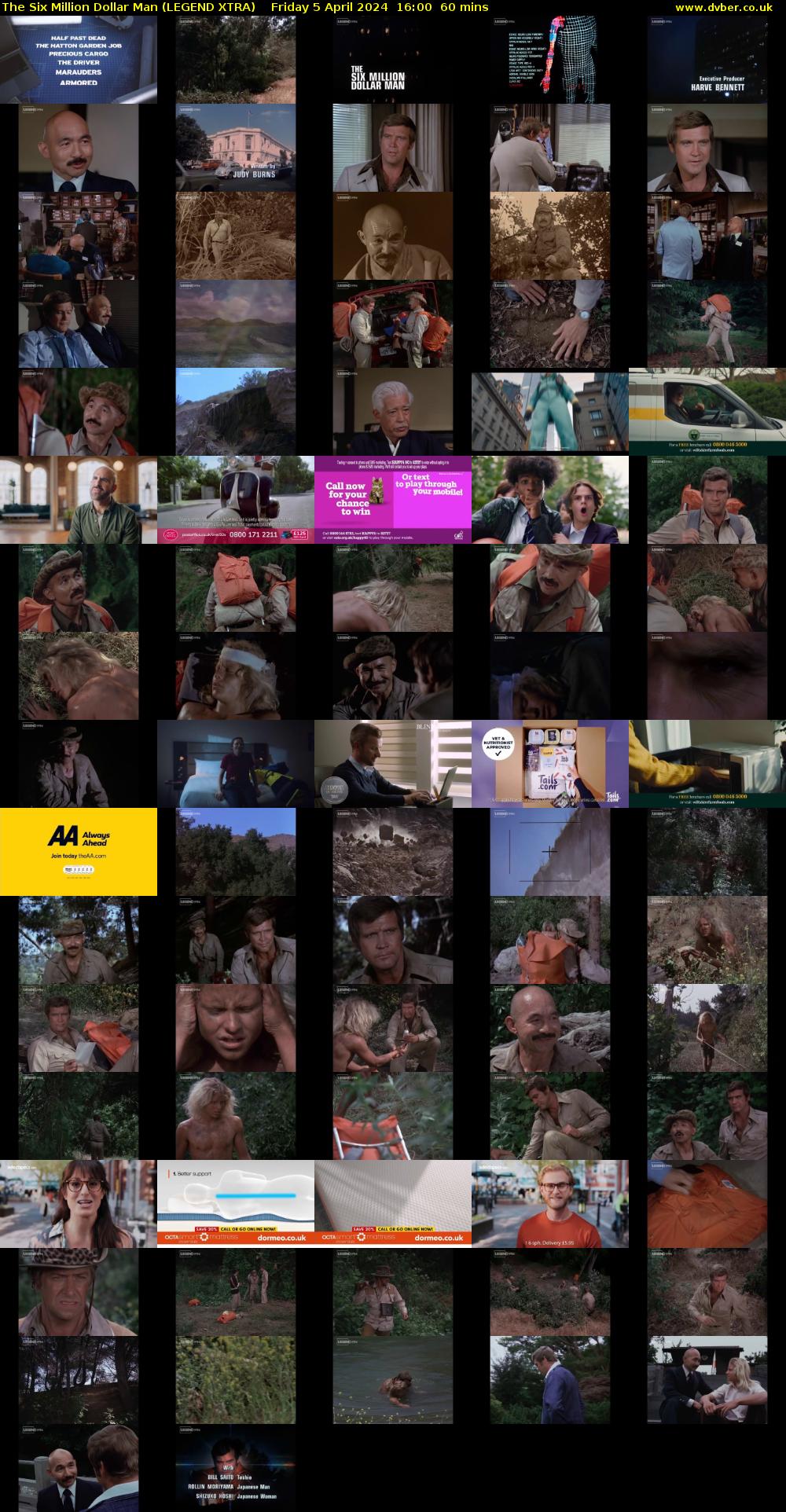 The Six Million Dollar Man (LEGEND XTRA) Friday 5 April 2024 16:00 - 17:00