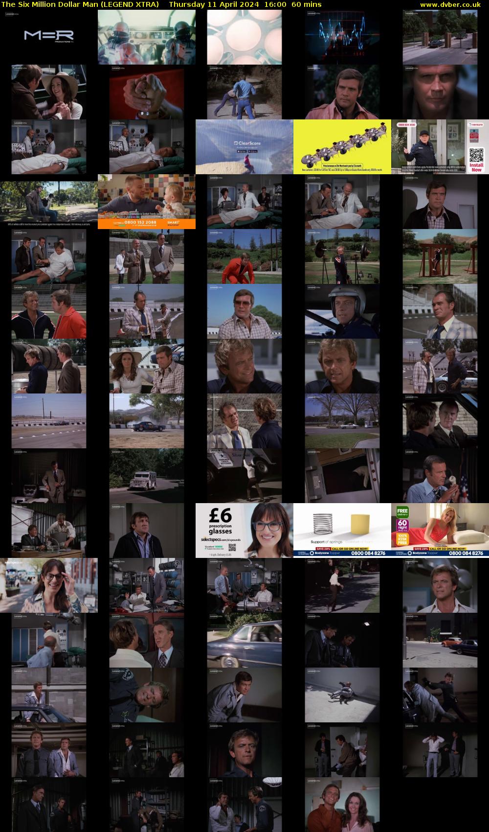 The Six Million Dollar Man (LEGEND XTRA) Thursday 11 April 2024 16:00 - 17:00
