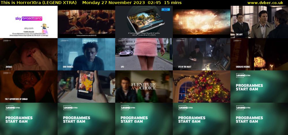 This is HorrorXtra (LEGEND XTRA) Monday 27 November 2023 02:45 - 03:00