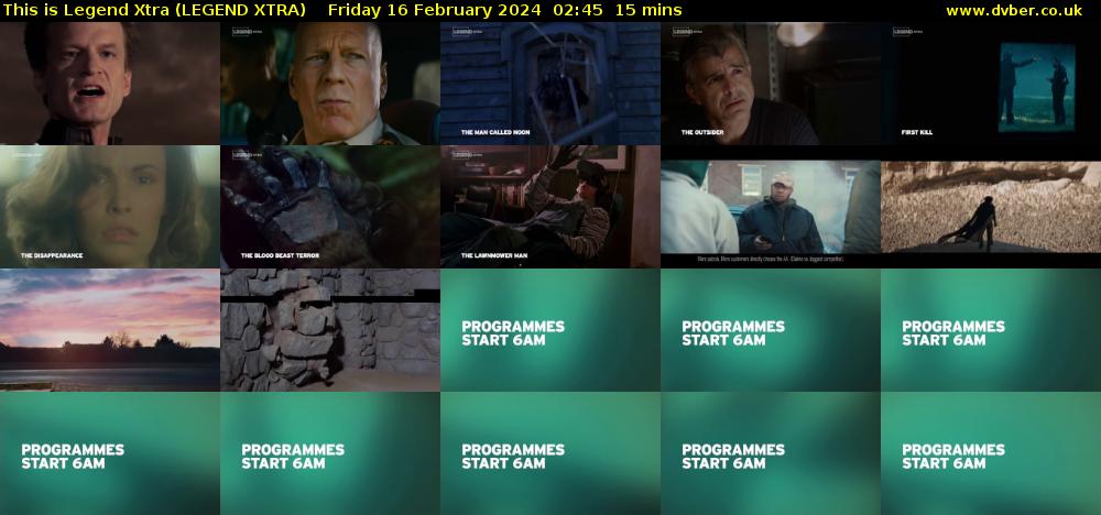 This is Legend Xtra (LEGEND XTRA) Friday 16 February 2024 02:45 - 03:00