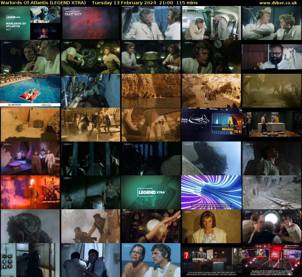 Warlords Of Atlantis (LEGEND XTRA) Tuesday 13 February 2024 21:00 - 22:55