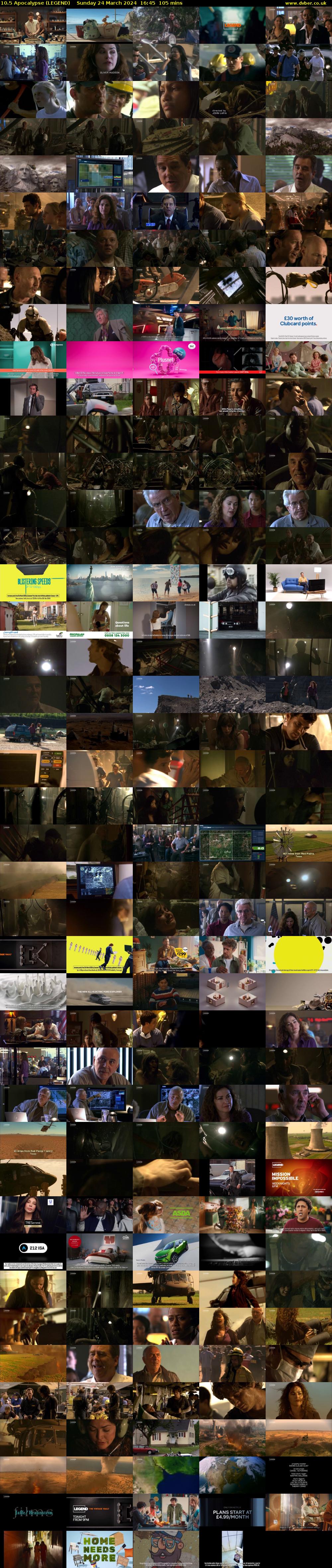 10.5 Apocalypse (LEGEND) Sunday 24 March 2024 16:45 - 18:30