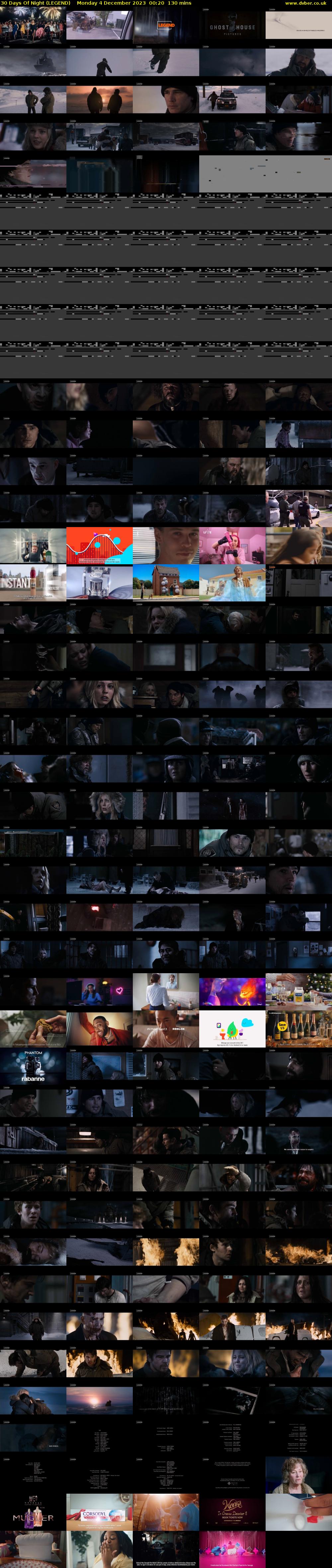 30 Days Of Night (LEGEND) Monday 4 December 2023 00:20 - 02:30