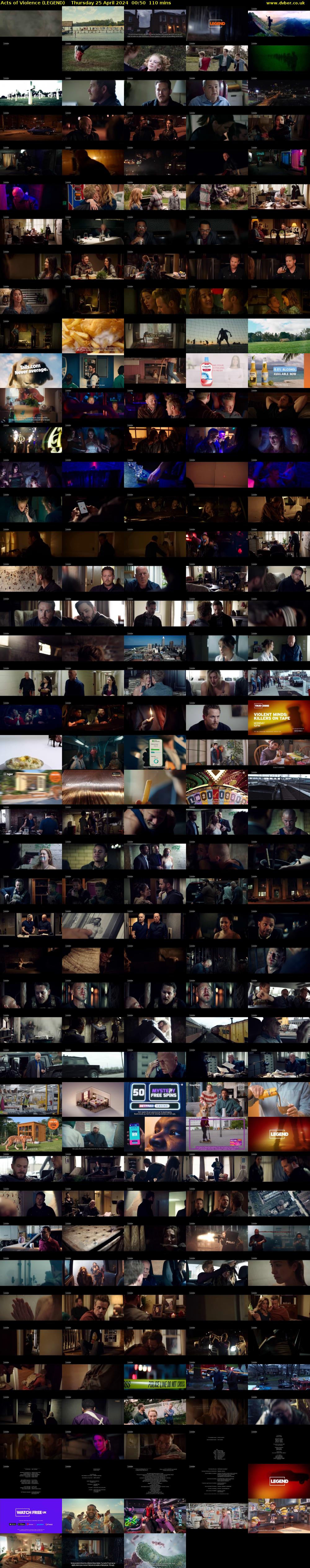 Acts of Violence (LEGEND) Thursday 25 April 2024 00:50 - 02:40
