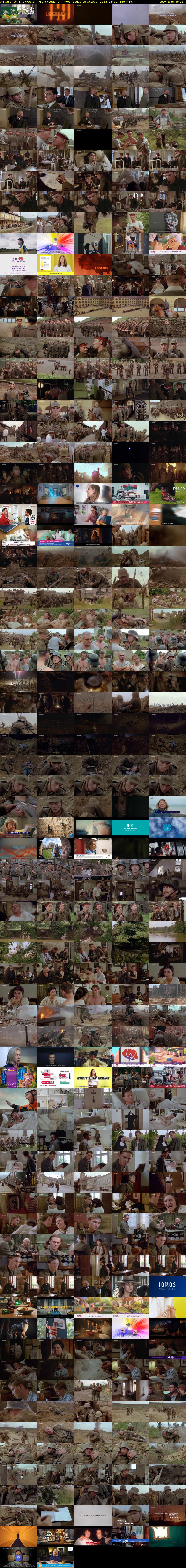 All Quiet On The Western Front (Legend) Wednesday 18 October 2023 13:20 - 16:25