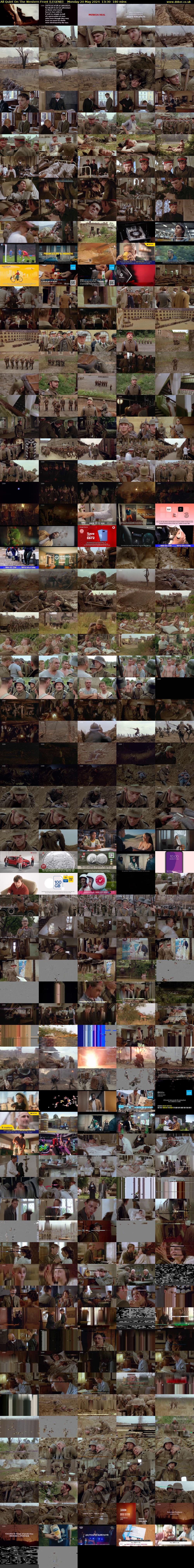 All Quiet On The Western Front (LEGEND) Monday 20 May 2024 13:30 - 16:30