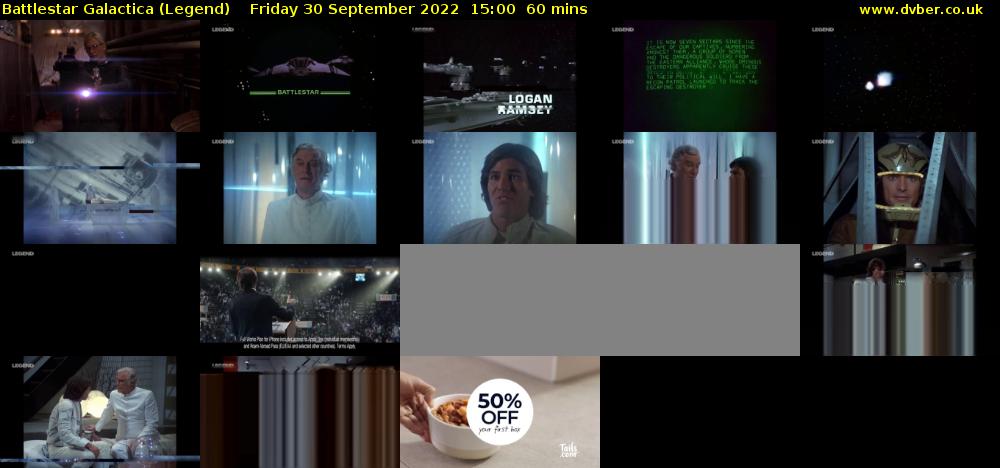 Battlestar Galactica (Legend) Friday 30 September 2022 15:00 - 16:00