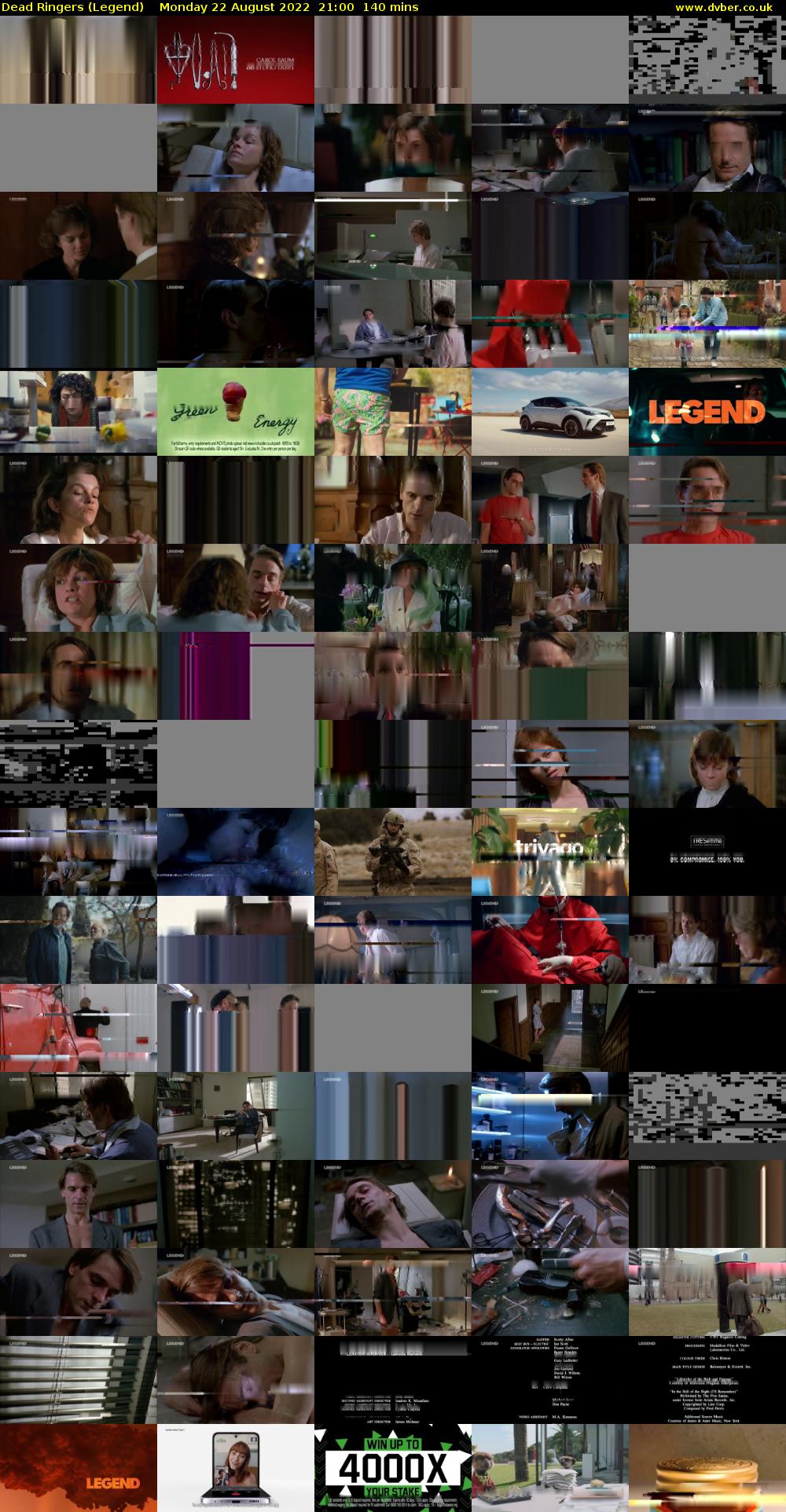 Dead Ringers (Legend) Monday 22 August 2022 21:00 - 23:20