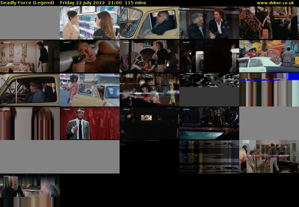 Deadly Force (Legend) Friday 22 July 2022 21:00 - 22:55
