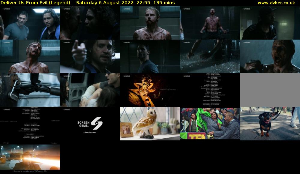 Deliver Us From Evil (Legend) Saturday 6 August 2022 22:55 - 01:10
