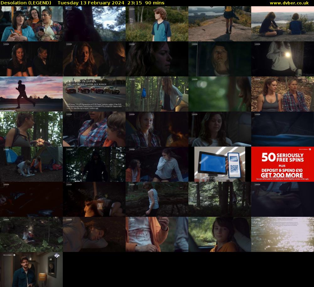 Desolation (LEGEND) Tuesday 13 February 2024 23:15 - 00:45