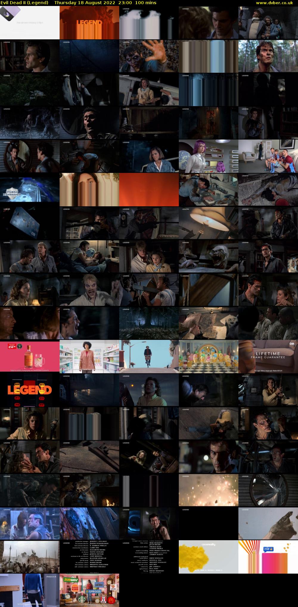 Evil Dead II (Legend) Thursday 18 August 2022 23:00 - 00:40