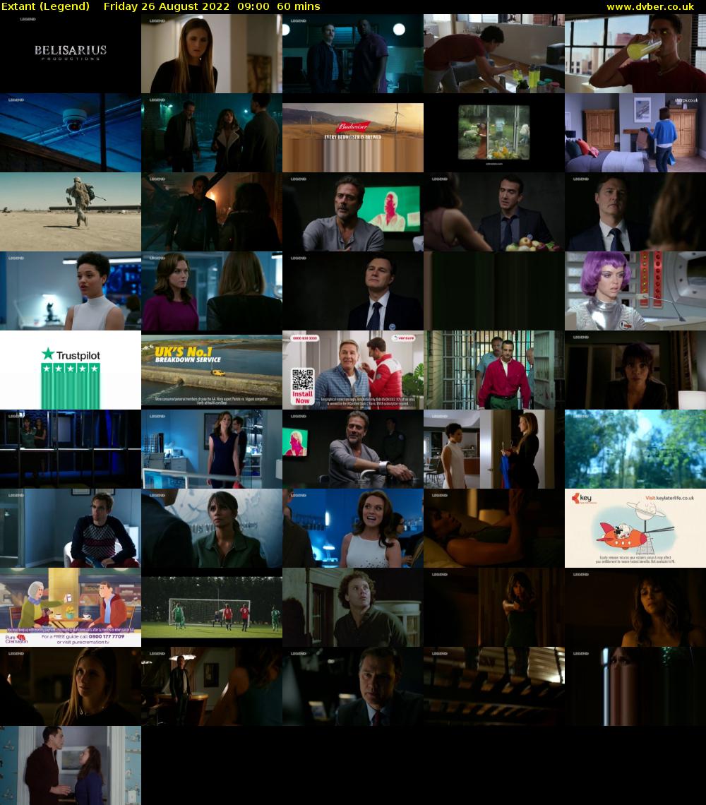 Extant (Legend) Friday 26 August 2022 09:00 - 10:00
