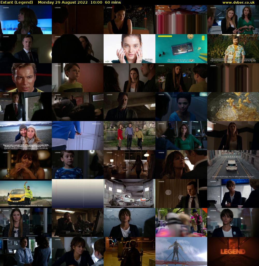 Extant (Legend) Monday 29 August 2022 10:00 - 11:00