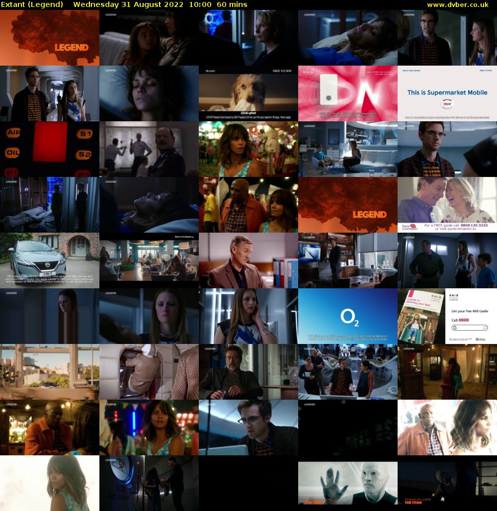 Extant (Legend) Wednesday 31 August 2022 10:00 - 11:00