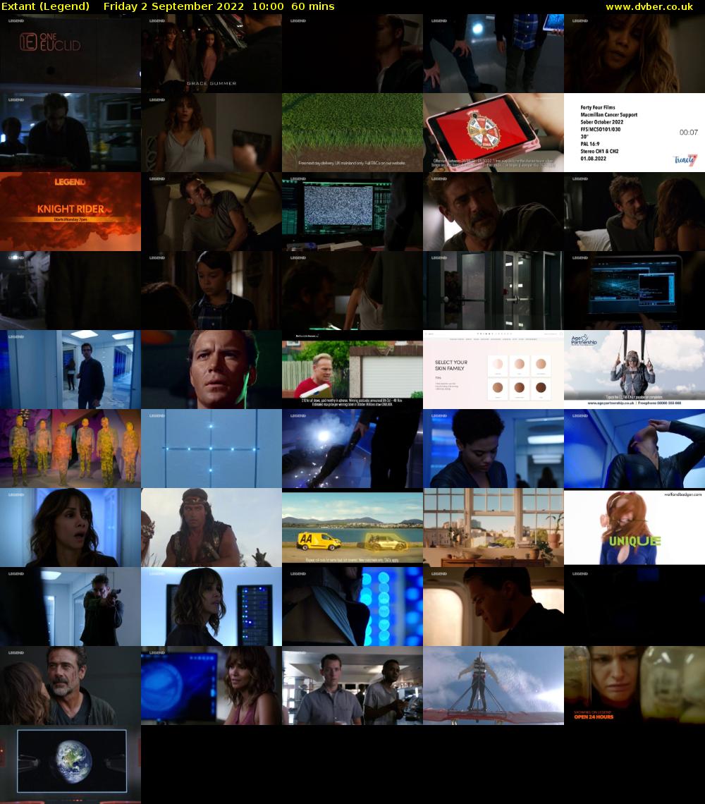 Extant (Legend) Friday 2 September 2022 10:00 - 11:00