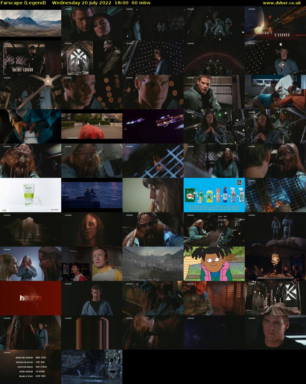 Farscape (Legend) Wednesday 20 July 2022 18:00 - 19:00