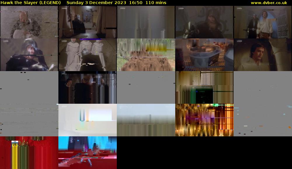 Hawk the Slayer (LEGEND) Sunday 3 December 2023 16:50 - 18:40