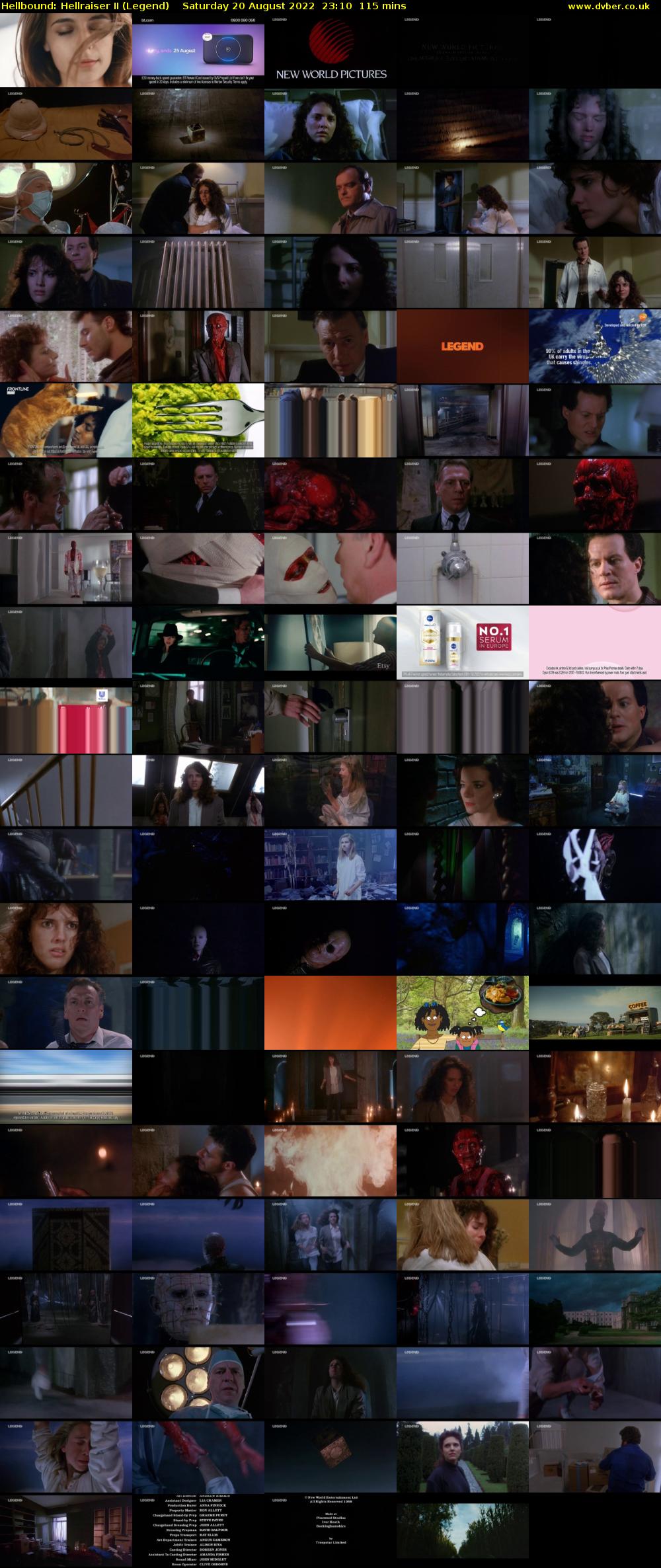 Hellbound: Hellraiser II (Legend) Saturday 20 August 2022 23:10 - 01:05