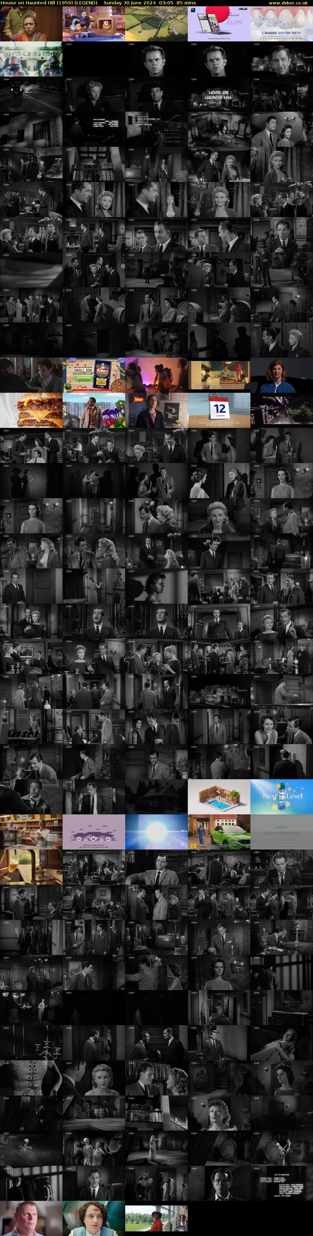 House on Haunted Hill (1959) (LEGEND) Sunday 30 June 2024 03:05 - 04:30